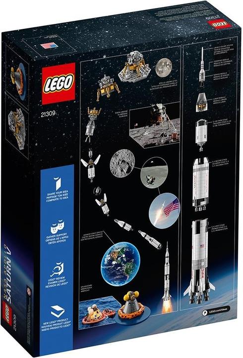 Produktbild LEGO NASA Apollo 11 Saturn V (21309, LEGO Ideas, LEGO Seltene Sets)