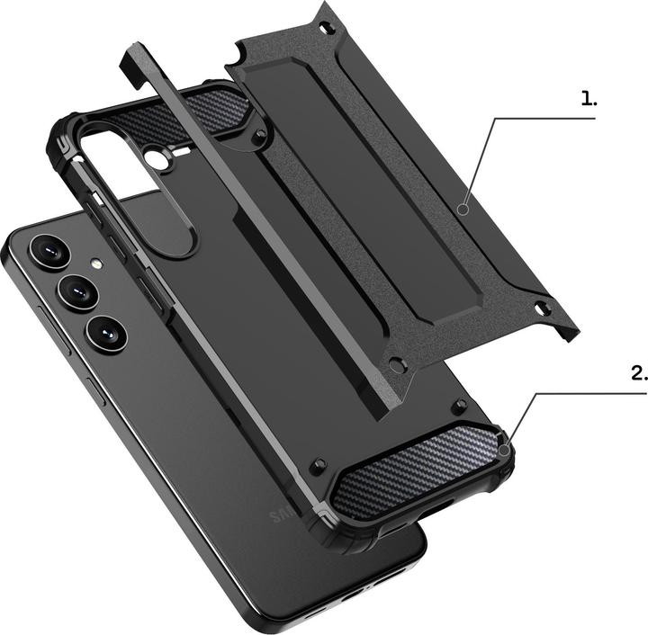 Immagine prodotto Hurtel Armatura ibrida nera (Samsung Galaxy S24)