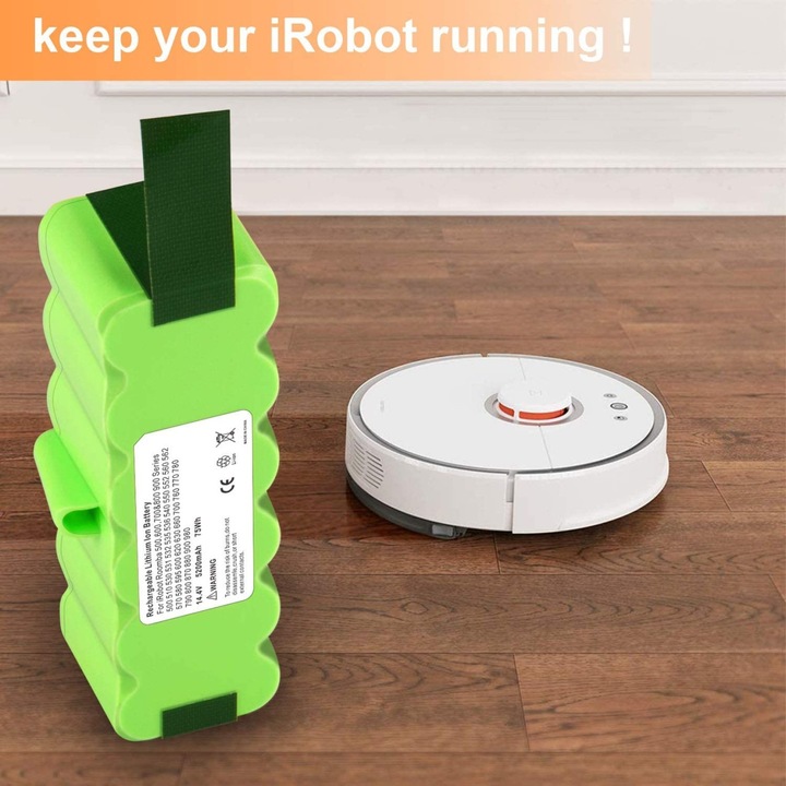 Produktbild Acconic Akku 5200mAh f. Roomba iRobot 660 665 670 671 675 696 681 790 866 886 896 Scooba 450