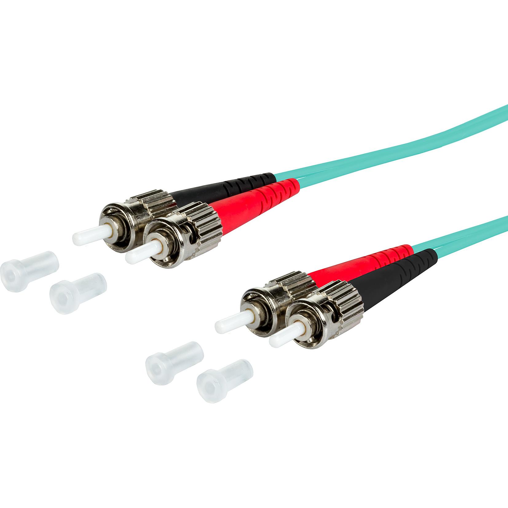 Metz Connect 151J1AOAO20E OpDAT Patchkabel OM3 2xST/2xST MM 2m aqua I-V(ZN)H 50/125 (CAT3, 2 m), Netzwerkkabel