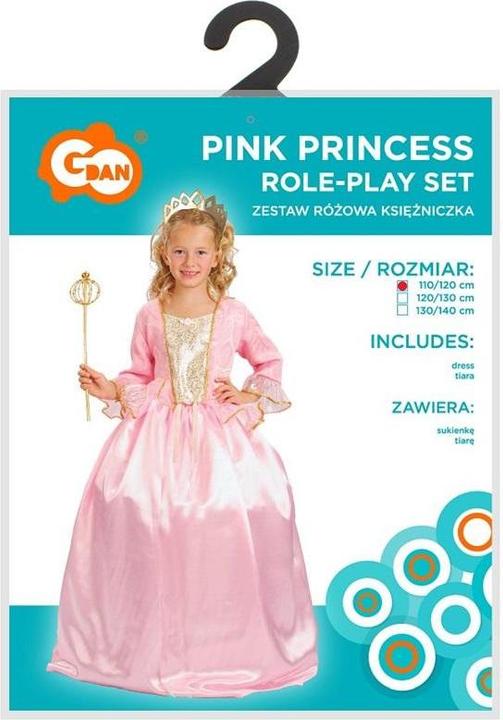 Produktbild GoDan Rosa Prinzessinnenkostüm für Kinder, Grösse 110/120 cm (110)