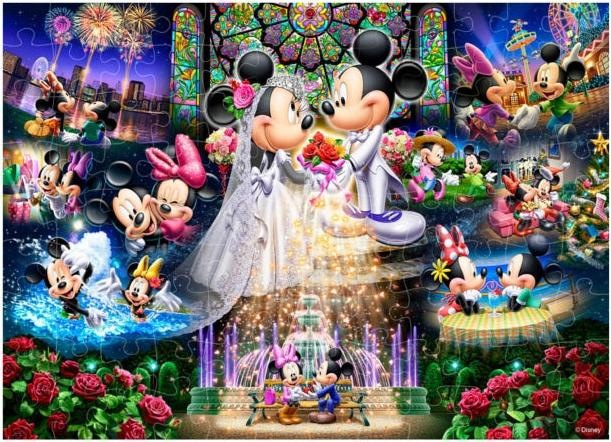 Image du produit Disney Puzzle de cristal holographique de Mickey Mouse 108 pièces "Voeux éternels - Rêve de mariage". (108 pièces)