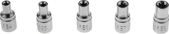 Actual product image RS PRO 5pcs Torx(R) 1/4in drive socket rail set