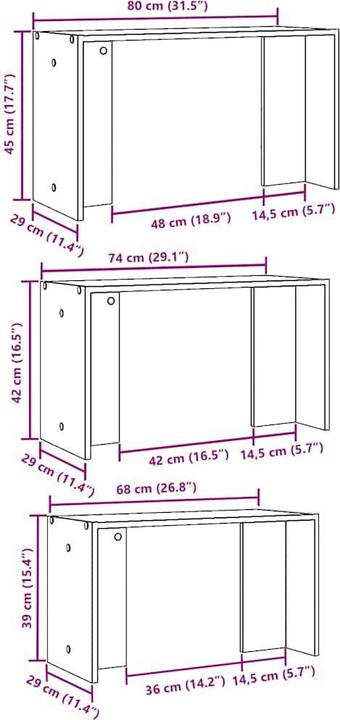 Produktbild vidaXL Satztisch