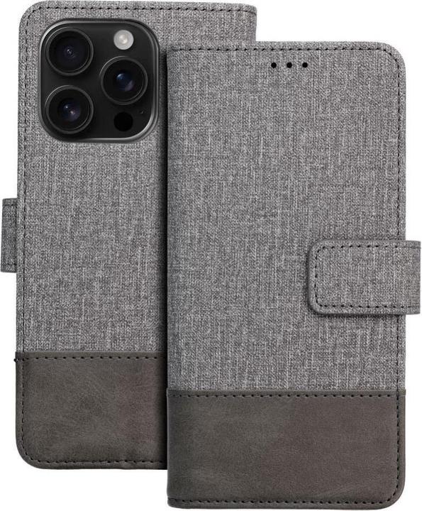 Actual product image OEM Book case GOMMA Book for IPHONE 16 gray (Apple iPhone 16)