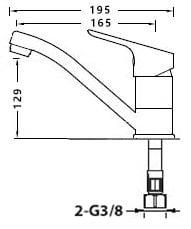 Productafbeelding GCS WASTAFELKRAAN L-18610