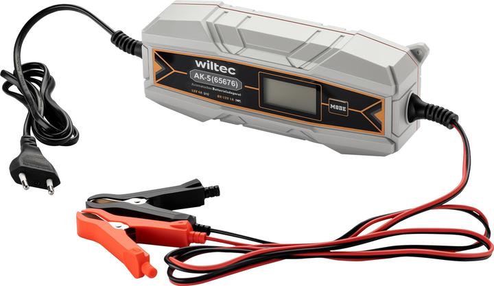 Wiltec Ladegerät 6-12V Batterieladegerät 10-120Ah Autobatterie Kfz LCD-Display (4 A, 12V, 6V)