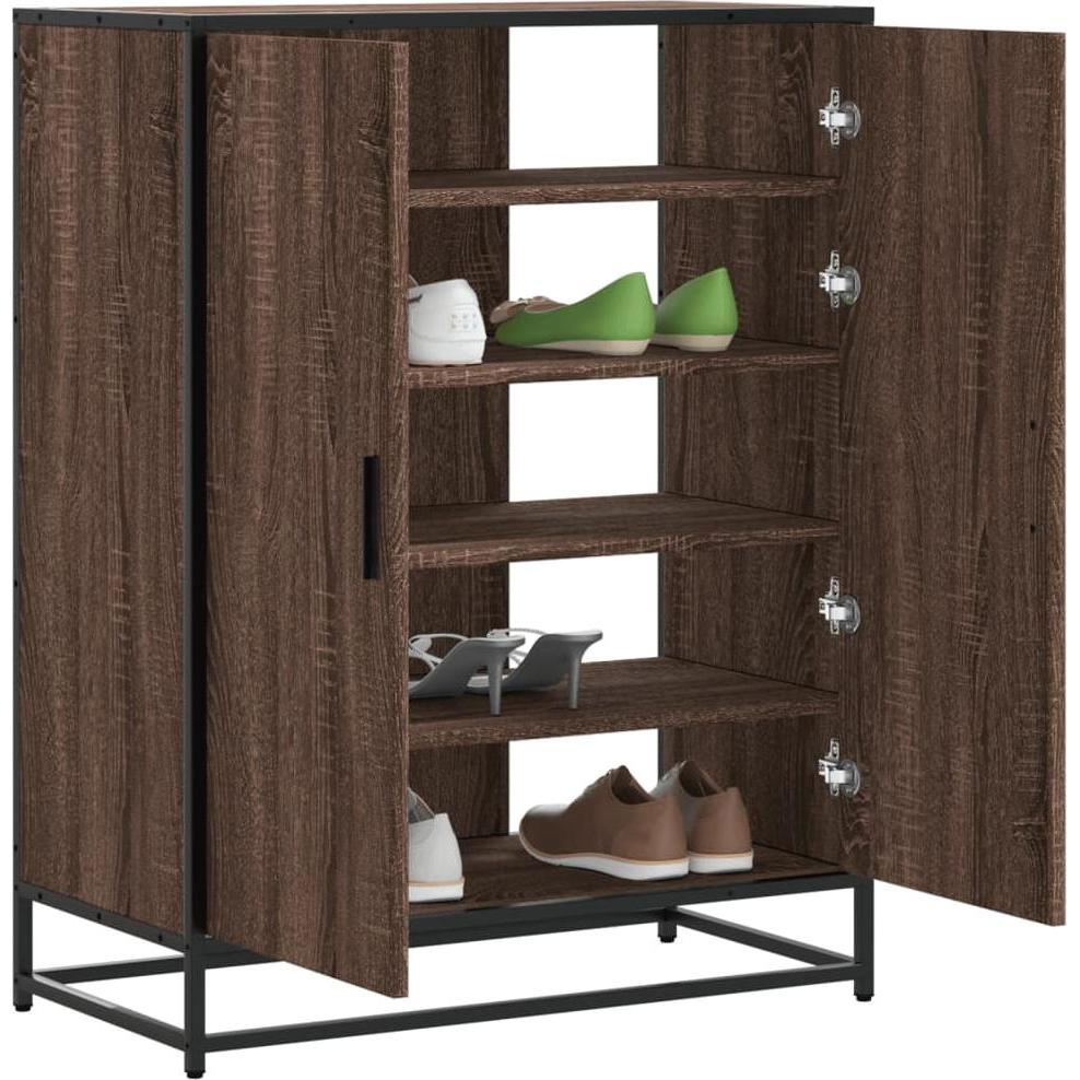 VidaXL, Schuhschrank, Schuhschrank Schuhregal Schuhablage Schuhaufbewahrung Braun Eichen-Optik