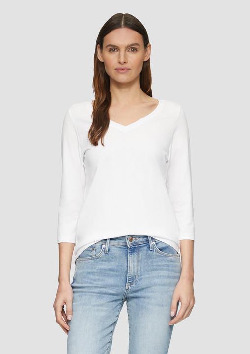 Produktbild S.Oliver T-Shirt Jerseyshirt mit V-Ausschnitt und 3/4-Ärmeln (34)