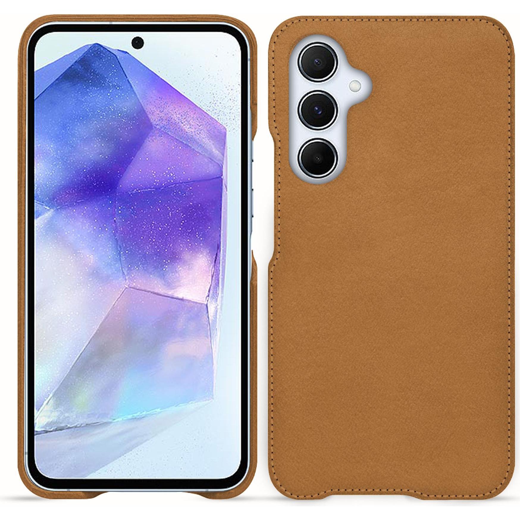 Thumbnail - Noreve Lederschutzhülle (Samsung Galaxy A55), Smartphone Hülle, Braun