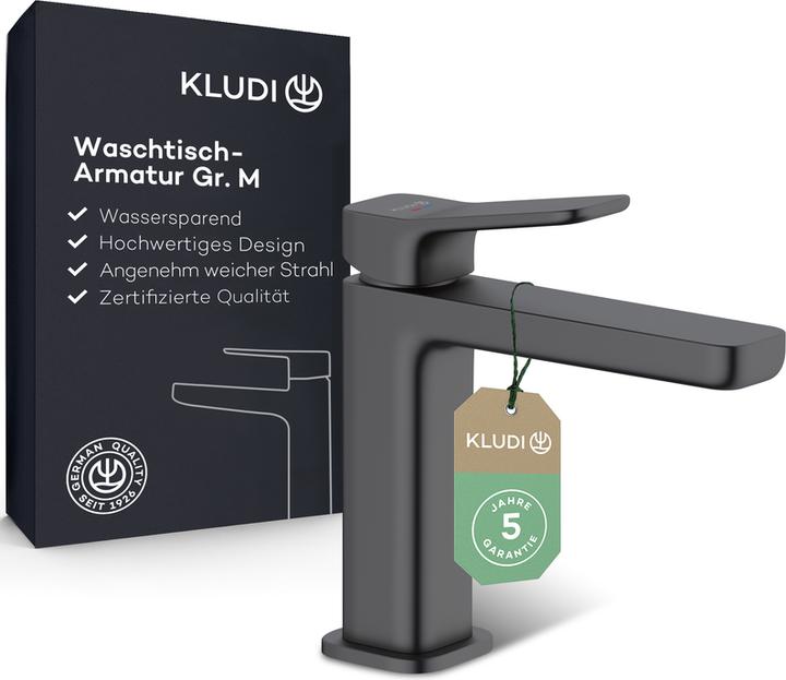 Kludi X3 Wash basin mixer, size M, with push-open pop-up waste