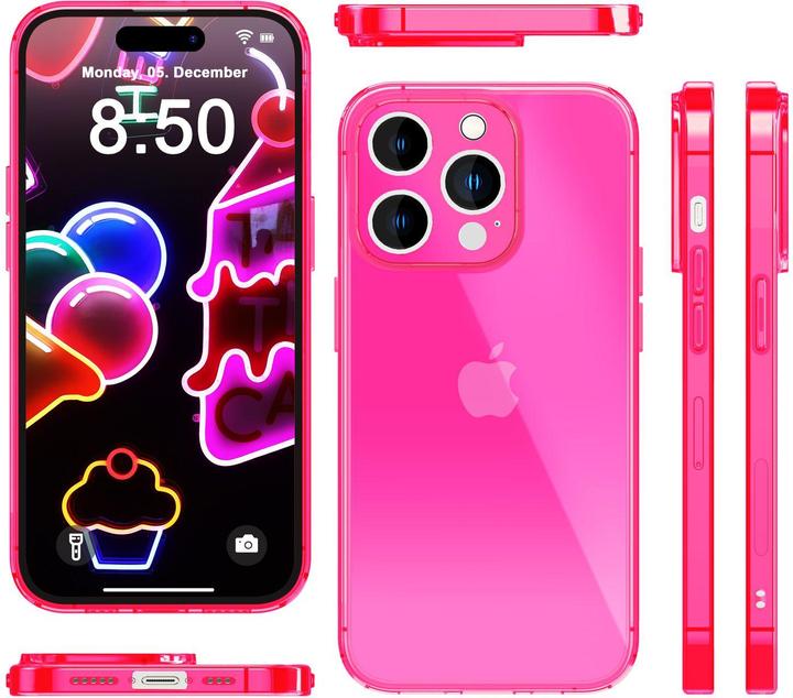 Immagine prodotto Nalia Copertura in silicone trasparente al neon (Apple iPhone 14 Pro)