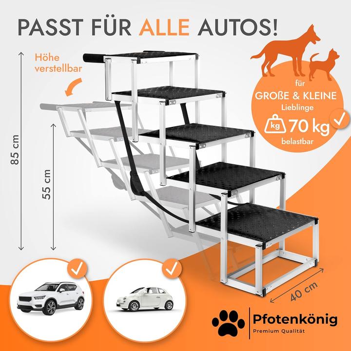 Produktbild Pfotenkönig Klappbare Hundetreppe (Hund, Faltbar)