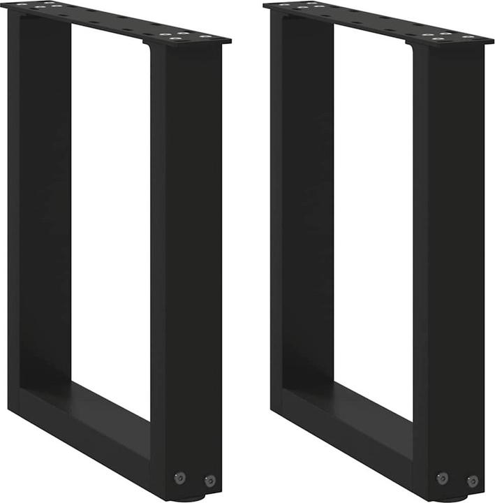 Immagine prodotto vidaXL Gambe del tavolino a U 2 pezzi nero 28x(42-43) cm gamba del tavolo in acciaio