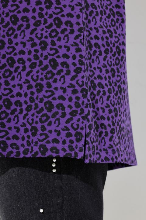 Produktbild Miamoda Longshirt, Leomuster, Glitzer-Statement, 3/4-Ärmel (44)