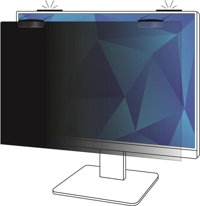 Actual product image 3M Privacy Filter for 62,23cm 24,5Zoll Full Screen Monitor with COMPLY Magnetic Attach 16:9 PF245W9E (24.49", 16 : 9)