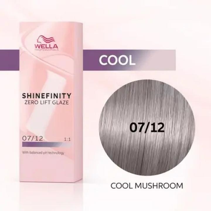 Actual product image Wella Shine Finity 07/12 Medium blonde ash matt 60 ml (07, 12 - Cool Mushroom)