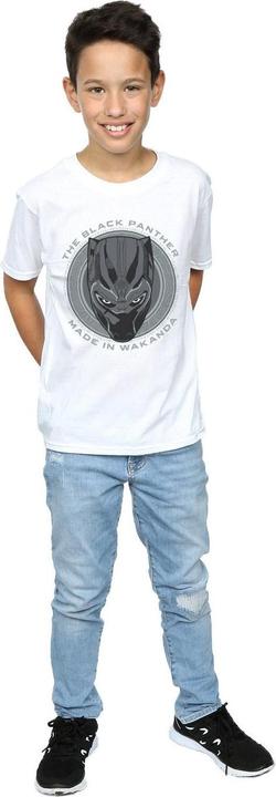 Actual product image Black Boys Made In Wakanda Cotton T-Shirt (152, 158)