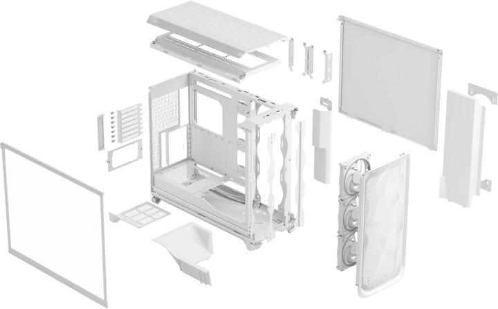 Produktbild Fractal Case Meshify 3 XL White RGB TG Clear Tint (ATX, ITX, mATX, SSI CEB, SSI EEB)