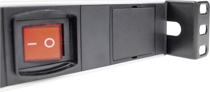 Actual product image As - Schwabe Angle socket strip for 19" network cabinet (7x, CEE 7/3)