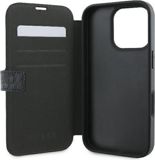 Produktbild Guess GUBKP16L4GMGGR iPhone 16 Pro 6.3" czarny/black book 4G Metal Logo (Apple iPhone 16 Pro)