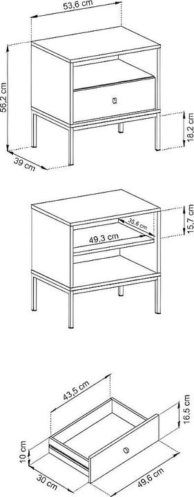 Immagine prodotto Vente-unique Bogdan (54 x 39 x 56 cm)
