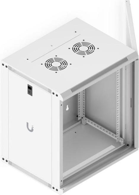 12U Wall Mount Rack Cabinet, 450mm Depth, Ventilated, White, 19"