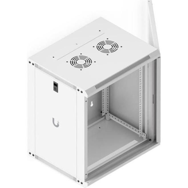 Ubiquiti 12U-Wandschrank, 450 mm Tiefe, perforierte Tür, weiss, 19"-Geräte, Armadio rack