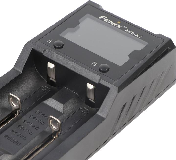 Actual product image Fenix ARE-A2 charger for two 10440, 14500, 16340, 18650, 26650, 21700 batteries (Chargers without battery)