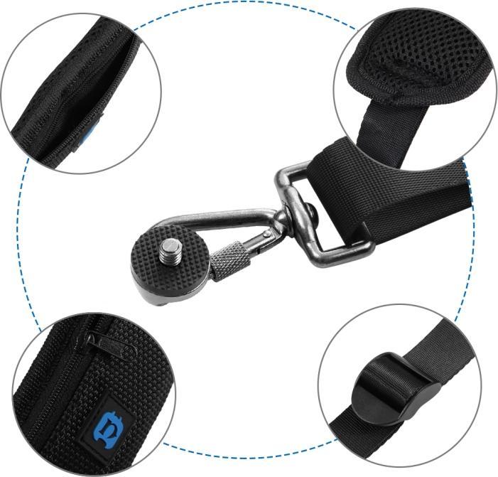 Actual product image Puluz Quick Release Anti-Slip Soft Pad Single Shoulder Camera Strap with Metal Hook for SLR/DSLR Cameras (Shoulder strap)
