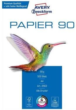 Produktbild Avery Drucker- und Kopierpapier (90 g/m², 500 x, A4)