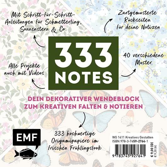 Image du produit 333 Origami Minis - La prairie de printemps - Votre bloc décoratif réversible pour le pliage (333 x)