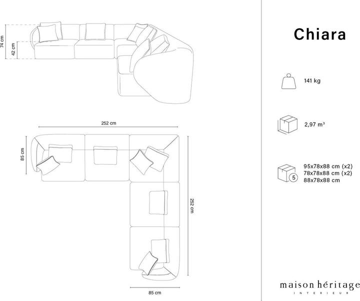 Produktbild Maison Heritage Chiara (Ecksofa, Modular Sofa)