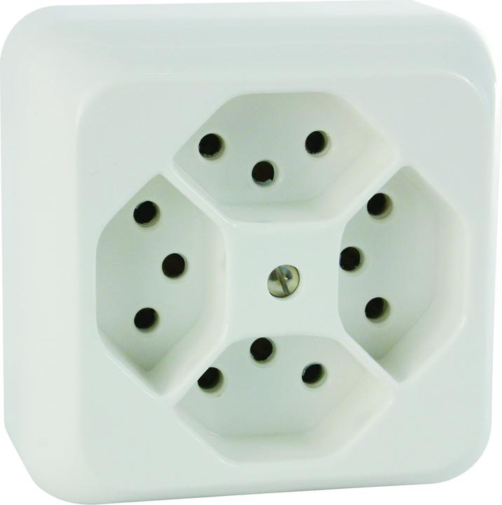 Mica AP Prise 4xT13 blanc