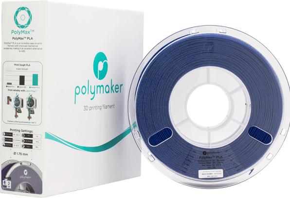 Produktbild Polymaker 70152 - Filament - PolyMAX PLA - blau - 750 g (Tough PLA, 1.75 mm, 750 g, Blau)