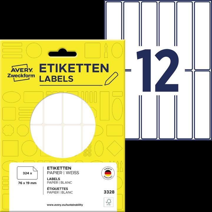 Actual product image Avery Universal labels