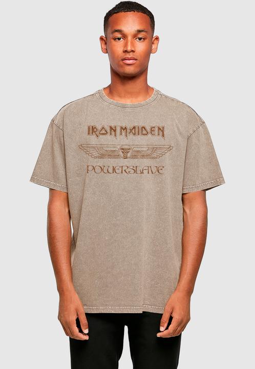 Produktbild Merchcode Powerslave - Winged Acid Washed Oversize Tee - 190085 (4XL)