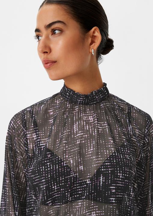 Produktbild Comma Bluse Chiffonbluse mit Glitzergarn (36)