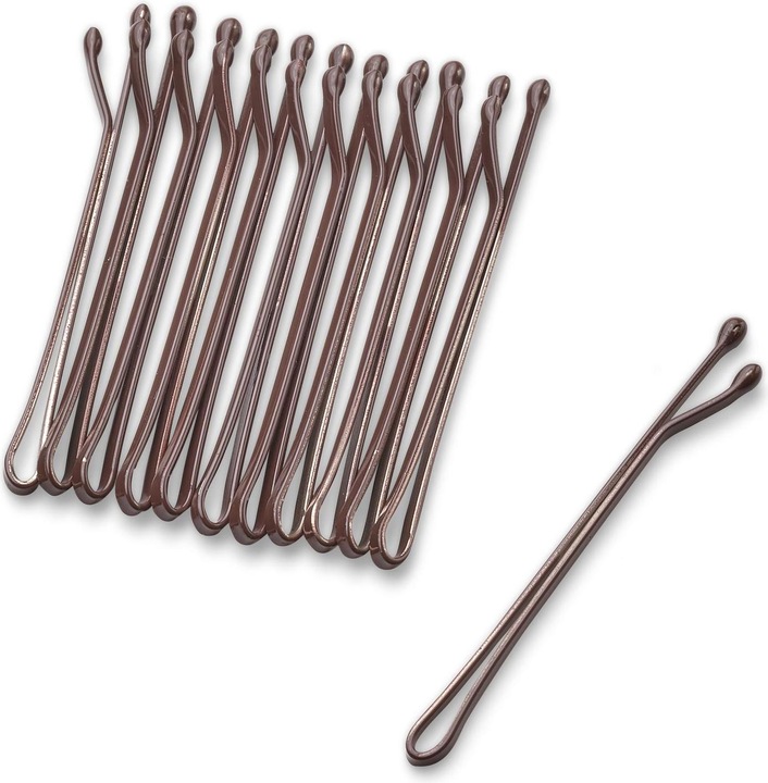 Image du produit DailyGo Épingle à cheveux Bobby Pin droit 4 cm, 12 pièces, brun