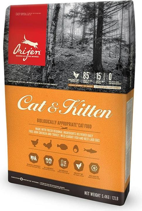 Produktbild Orijen Cat und Kitten (Adult, Junior, Welpe + Kitten, 1 Stk., 5400 g)