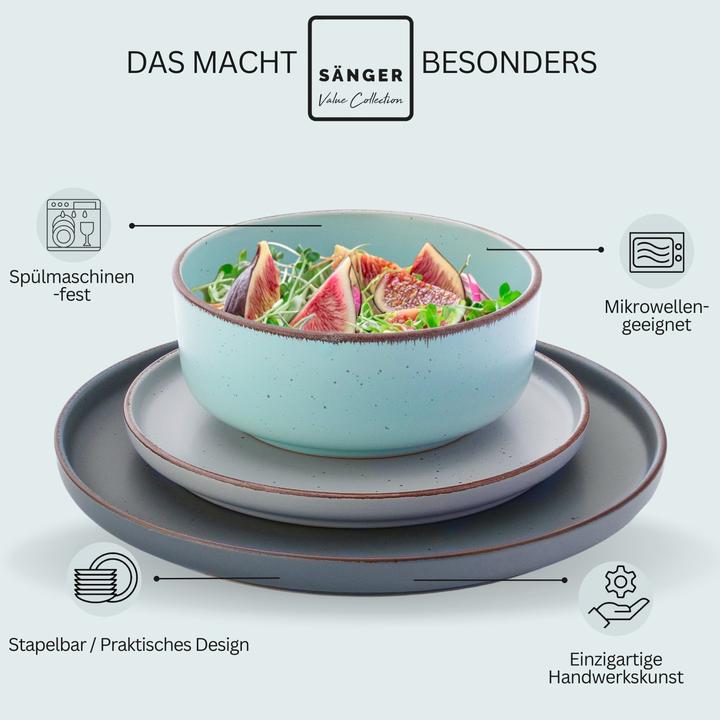 Actual product image Sänger Geschirr Bombay Sky Shades (16 pcs.)