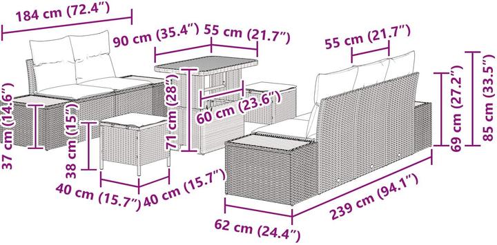 Produktbild vidaXL Lila