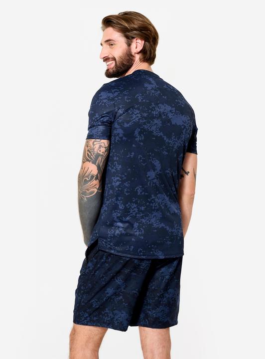 Produktbild Domyos Men's Short-Sleeved Crew Neck Breathable Fitness T-Shirt - Navy Blue (3XL)