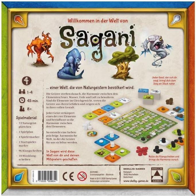 Immagine prodotto Skellig Games SKE47004 - Sagani, gioco da tavolo, 1-4 giocatori, età 8+ (edizione DE) (Tedesco)