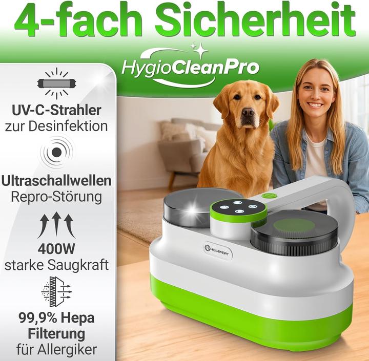 Produktbild Heimwert Milbensauger für Matratzen & Polster mit UV-C Licht