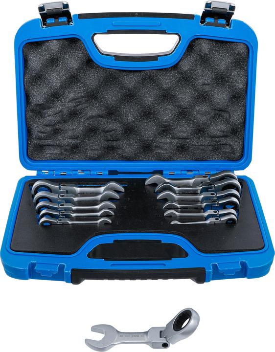 Immagine prodotto BGS Serie di chiavi combinate a cricchetto corta regolabile 8 - 19 mm 12 pz. (19 mm, 12 mm, 14 mm, 16 mm, 10 mm, 18 mm, 17 mm, 11 mm, 15 mm, 8 mm, 9 mm, 13 mm)