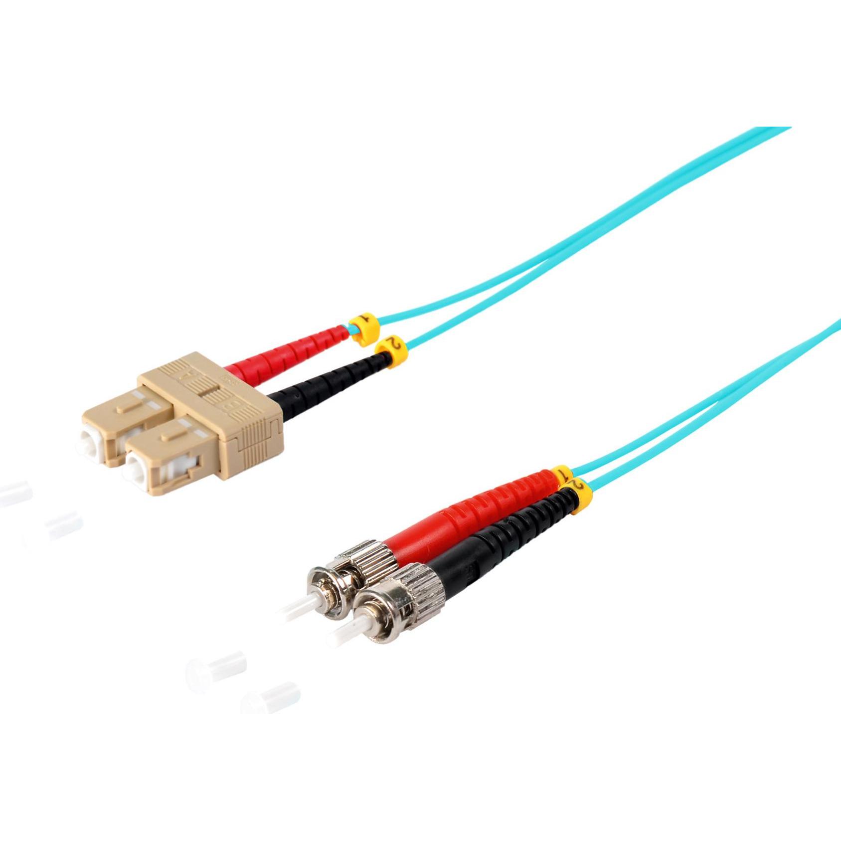 Shiverpeaks S/CONN maximum connectivity LWL-Duplex Patchkabel SC/ST 50/125µ, OM3, aqua, 3,0m (3 m) (77913/3)