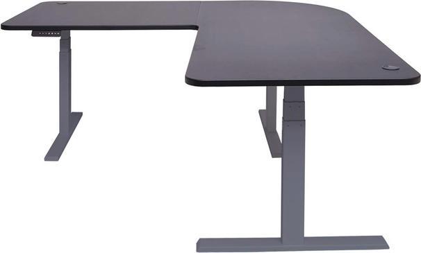 Image du produit Swisshandel24 Bureau d'angle, bureau informatique, réglable en hauteur électriquement 178x178cm 84kg noir, gris