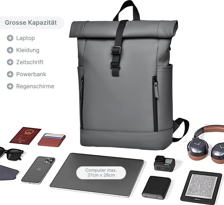 Actual product image Hermex Laptop backpack Roll-top backpack Roll-top backpack Roll-up backpack (15 l)