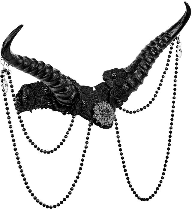 Widmann Schwarze Hörner Kopfschmuck